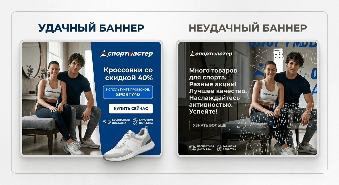 Примеры баннеров по СРА Спортмастер