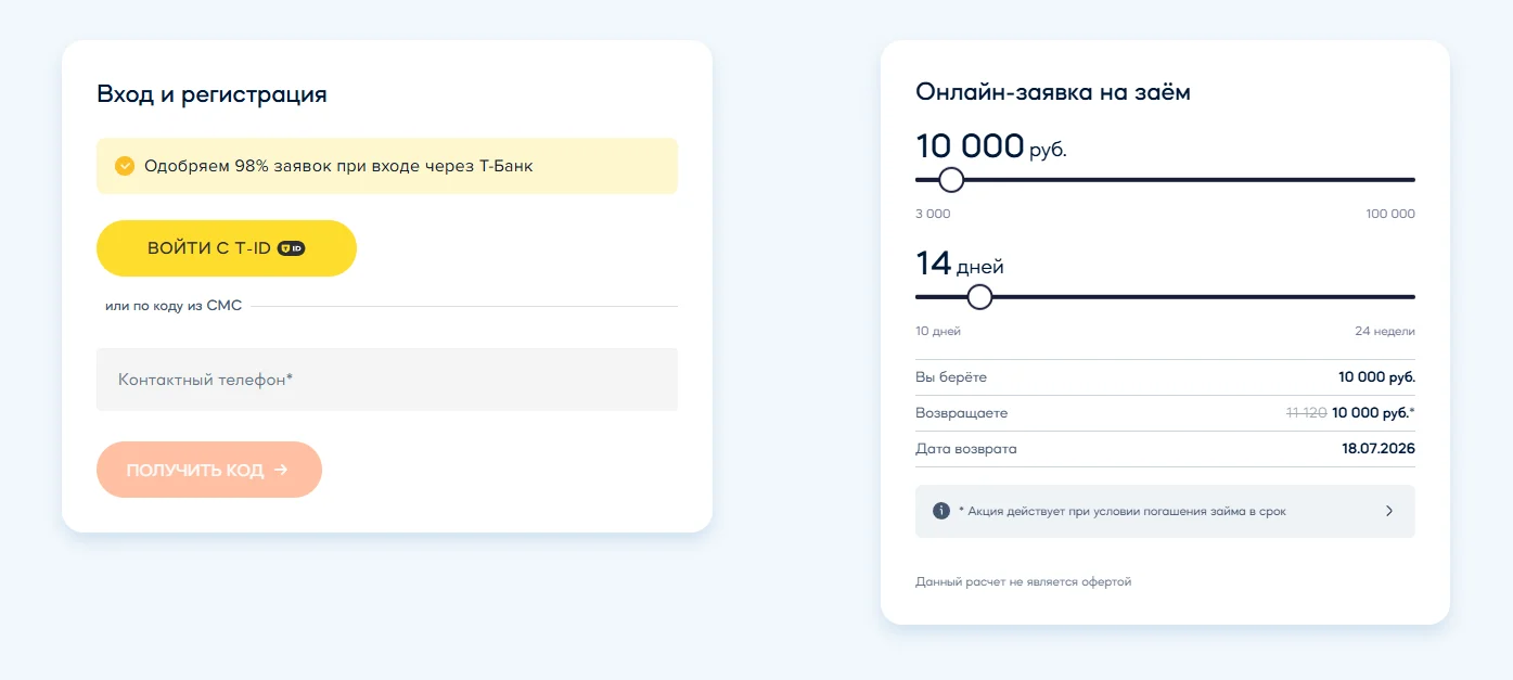 Авторизация в личном кабинете МФО Joymoney